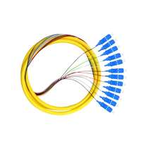Ftth Optische Lint Pigtail Patch Cord Kabel 12 Koord Fan Out Mpo Glasvezel Patchcord Voor Gpon