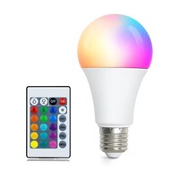 Ampoule LED RGB E27 220V 16 couleurs avec télécommande, ampoules RGB, lampe, ampoule pour salon, décoration intérieure, chambre à coucher, éclairage intérieur