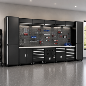 Système de <span class=keywords><strong>rangement</strong></span> d'outils de garage robuste, établi avec <span class=keywords><strong>armoire</strong></span> pour la réparation automobile, solution de stockage pour <span class=keywords><strong>atelier</strong></span> industriel - Product Image 2