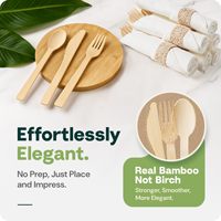 Service de vaisselle en bambou compostable, assiette jetable biodégradable pour les occasions de rentrée scolaire