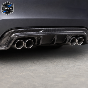 Kit de diffuseur de pare-chocs arrière et de lames latérales en fibre de carbone, finition brillante 3K Twill, revêtement transparent, ajustement direct pour BMW F85 X5M F86 X6M 2013-2019 - Product Image 4
