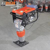 Compacteur à piston ZUJI HCD125, moteur essence/diesel/électrique 5,5 CV, 95 kg, 220 V/380 V, force d'impact 13 KN, profondeur de compactage 35 cm.