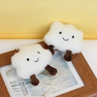 Porte-clés pendentif nuage blanc en peluche mignon, accessoires pour sac de fille, porte-clés en peluche douce nuage blanc