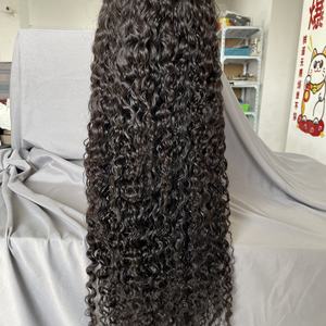 Perruques brésiliennes bouclées en cheveux humains vierges, avec dentelle frontale transparente, cheveux de bébé, densité 180%, longues, boucles profondes - Product Image 5