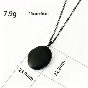 Ywyougang Collana con Medaglione Ovale Incidibile in Acciaio Inossidabile, Ciondolo Portafoto Apribile <span class=keywords><strong>per</strong></span> Donne, <span class=keywords><strong>Regalo</strong></span> Commemorativo - Product Image 2