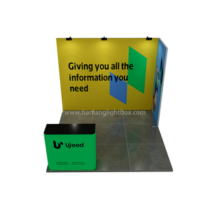 10x10 Trade Show Booth Qseg Portable Modular Aluminum <b>Frame</b> L Shape Exhibition Booth <b>Backdrop</b> 3x3 for Event - Product Image 3