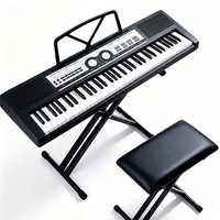 Teclado Electrónico HUASHENG de 61 Teclas, 16 Timbres, 10 Ritmos, Piano de Enseñanza para Principiantes en Música