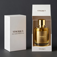 Botella de Perfume Redonda de Lujo de 30ml 50ml 100ml con Pulverizador, Botella de Fragancia de Alta Calidad con Tapa y Logotipo Personalizado