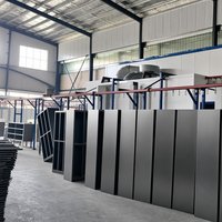 Ligne de peinture en poudre Litone : Cabine de prétraitement, Cyclone de récupération, Four de polymérisation, Convoyeur pour armoires métalliques et appareillage électrique CE
