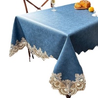 Nappe de style américain en PU, couleur unie, imperméable, résistante à l'huile, résistante à la chaleur, sans lavage, écologique, durable et infroissable