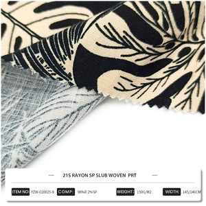 Bán sỉ vải rayon Lino Linen slub dệt may Spandex dệt hoa in vải kéo dài telas cho trang phục và phù hợp với - Product Image 3