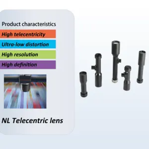 NL büyütme 3 düşük bozulma C Mount endüstriyel tarama kamera Lens makinesi görüş Telecentric lens