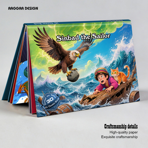 Livres d'histoires éducatifs personnalisés pour enfants, livres 3D, livres d'histoires classiques <span class=keywords><strong>du</strong></span> <span class=keywords><strong>monde</strong></span>, personnalisation d'impression, estampage à chaud, reliure de livres - Product Image 1