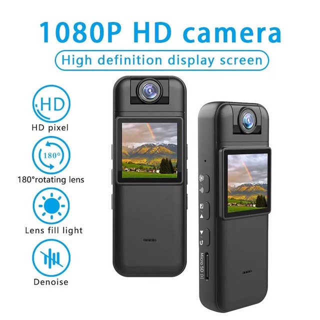 Mini Body Camera with Audio Video Recording Wearable Personal Portable Cameras Recorder DV Night Version Camcorder for Security