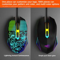 Souris optique ergonomique 6D 3600 DPI avec LED respirante séparée, souris RGB USB pour gamer, ordinateur portable, ordinateur de bureau, souris de jeu filaire ROHS