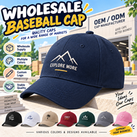 Casquette de baseball personnalisée en gros, 6 panneaux, visière incurvée, plusieurs couleurs, logo personnalisé, approvisionnement en vrac, casquette décontractée