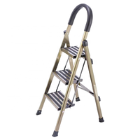Véritable fabricant de pédales antidérapantes extra fortes à 3 marches de large échelle familiale en aluminium main courante 150kg escalier supermarché