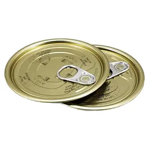 200# 202# 209# 211# 300# 305# 307# 309# 401# 603# Factory Customized EOE Food Lacquer Tin Can Top Cover Closure Easy Open Lids