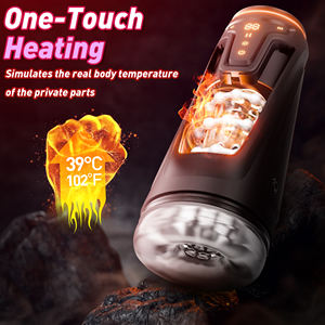 Masturbateur automatique rétractable pour homme avec 9 modes de vibration et 2 modes de chauffage, fabriqué en matériau TPE, rechargeable par USB - Product Image 2