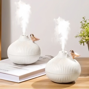 Diffuseur d'arômes portable 300 ml en gros, humidificateur ultrasonique délicat en forme d'oiseau et de lampe de nuit, diffuseur d'huiles essentielles en forme d'oignon pour voiture et bureau - Product Image 1