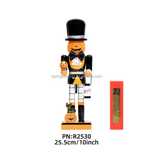SPRING PLANTING 2025 New Style Halloween <b>Nutcracker</b> Soldier - Solid Wooden Handicraft <b>Christmas</b> Halloween Decoration - Product Image 6
