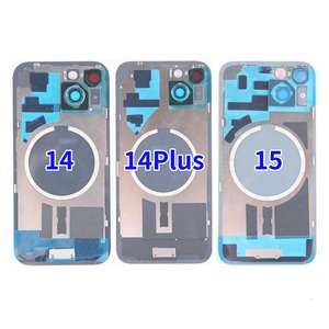 Back Cover Glass+Iron Plate +Magnetic Metal Ring Replacement for iPhone 14 15 16 17 Pro Max Cracked Rear Door Housing Repair - Product Image 5