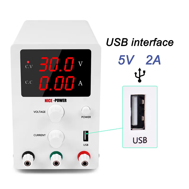 NIZZA-POWER R-SPS3010 30V 10A DC Alimentazione Regolata di Interfaccia USB Digitale di Commutazione Regolabile Test di Laboratorio di Alimentazione Variabile