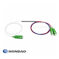 Acoplador FBT 1x2 SC/APC de doble ventana 0.9mm con pigtail, divisor óptico