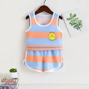 Ensemble de vêtements d'été pour bébés Pyjamas pour enfants Ensemble de vêtements pour bébés Garçons Filles Ensemble à manches courtes 100% Coton Vêtements pour bébés garçons