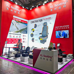 KL Asiento de suspensión ergonómico de alta calidad Conductores de montacargas Uso industrial PVC/Tela Negro 1 año Piezas de maquinaria agrícola - Product Image 3