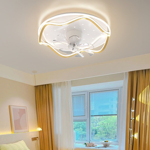 หลอดไฟ LED ติดเพดานแบบใบพัด5ใบมีดดีไซน์กระจก DC สำหรับตกแต่งห้องนั่งเล่นโรงแรมบ้านรวมถึงการติดตั้ง - Product Image 1