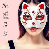 20 Piezas de Máscaras de Gato Blancas de Papel para Pintar, Disfraces, Halloween, Proyectos de Arte