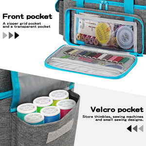 Universal Tool Storage Bag Multi Compartment 40-44 Pockets Removable Strap Handbag For Sewing And Craft Supplies - Product Image 3