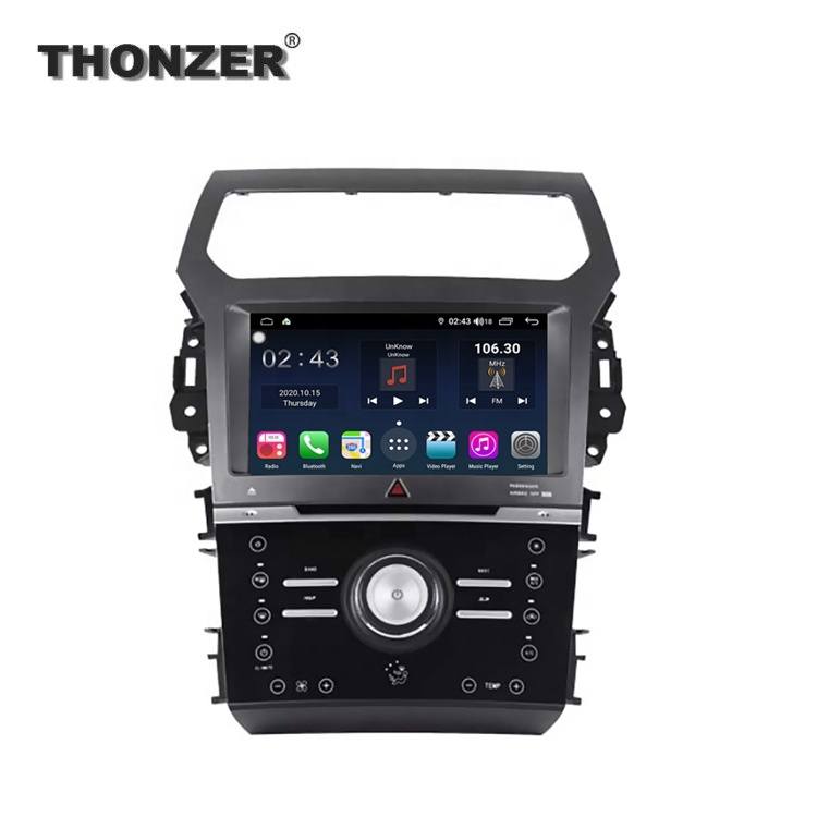 Автомагнитола Thonzer 9 дюймов с сенсорным экраном, DVD, GPS-навигацией, для авиаверсии, Ford Explorer (2012-2016), Android 10, 4 + 32 ГБ + 8 ядер