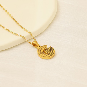 Zogxin Gold Plated Letter Necklace Stainless Steel Pendant Alphabet Chain Women Jewelry Gift Fashion Accessory - Product Image 4