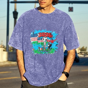T-shirt pour hommes US Stock Football Fans Coupe du Monde 2026 USA Canada Mexique Imprimé graphique Vintage Style urbain Manches courtes - Product Image 3