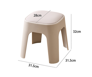 Tabouret bas en plastique pour la maison, <span class=keywords><strong>entrée</strong></span> du salon, changement de chaussures, petite chaise pour la maternelle, tabouret carré rembourré pour enfants - Product Image 6