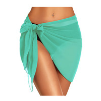 Sarong de plage personnalisé pour femmes, couvre-maillot de bain, enveloppe courte et transparente pour maillot de bain