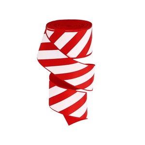 Cinta de Grosgrain a Rayas Rojas y Blancas de 1.5 Pulgadas, Personalizada, de una Sola Cara, <span class=keywords><strong>para</strong></span> Decoraciones <span class=keywords><strong>Navideñas</strong></span>, al por Mayor - Product Image 2