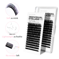 Extensions de cils individuelles Starscolors Volume Classic, noir mat, extensions de cils 6D, plateaux d'extensions de cils, 0,05 0,07 C D Curl