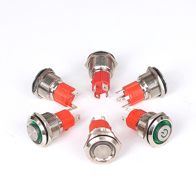 New 22mm 30mm Plastic Mini Latching Arcade LED Push Button Switch Waterproof IP67 Custom Industrial Game Machine