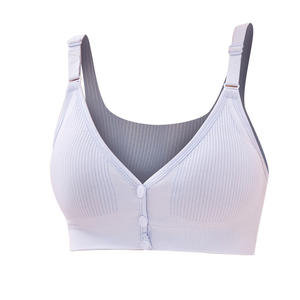 <span class=keywords><strong>Reggiseno</strong></span> da allattamento comodo da donna con fibbia aperta anteriore allattamento al seno raccolto biancheria intima di maternità per la gravidanza Logo sulla tazza - Product Image 5