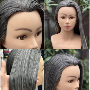 Modelo Actualizado de Cabeza de Maniquí Realista para Exhibición de Pelucas con Cabello Largo, Ideal para Prácticas de Trenzado y Maquillaje - Product Image 3