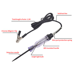 Probador de circuito Digital LCD automotriz de 6-24V, pantalla LED de voltaje Digital, probador de luz de bajo voltaje para coche y camión con sonda de acero inoxidable - Product Image 4