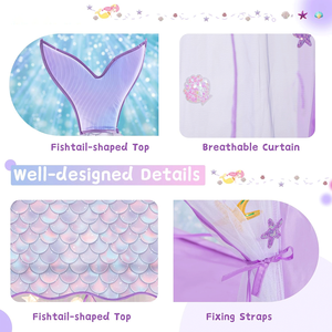 Carpa de Juego Infantil con Diseño Hexagonal, Color Morado, Plegable y Portátil, Tipo Castillo de Princesa - Product Image 6