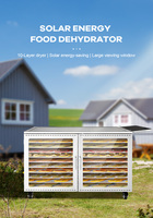 Dubbel aangedreven elektrische zonne-dehydrator graan zonnedroger roestvrij staal 10 trays voor fruit- en groenteverwerking