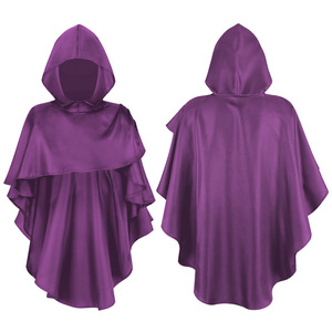 Gros Adultes Médiéval Chevalier Pull À Capuche Wrap Cape Vampire Assistant Gothique Costume pour Performance Sur Scène - Product Image 5