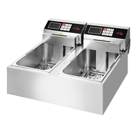 Friteuse électrique professionnelle Inidea en acier inoxydable à cuve unique 6KW, version informatisée, pour hot pot, poulet frit, grillades et frites