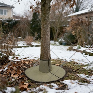Thickened Plant Root Frost Protection Cover Khaki Quilted <b>Adjustable</b> For Flowers Tree Trunks Landscaping - Product Image 5