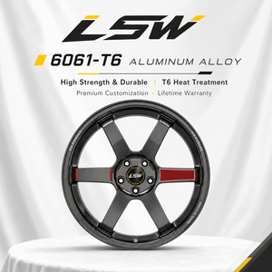 ล้อแม็กซ์ LS8081 ขอบ 5.5x18 ET20 PCD114.3 ลายห้าก้าน สีดำเงา พร้อมหน้าผิวแบบกลึง และขอบสีแดง - Product Image 4